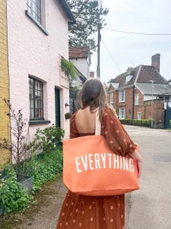 Alphabet Bags | Everything Tote Bags | Peach
