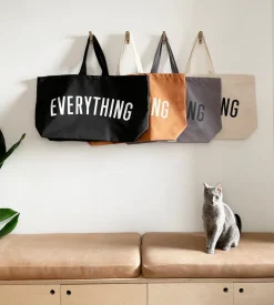 Alphabet Bags | Everything Tote Bags | Black