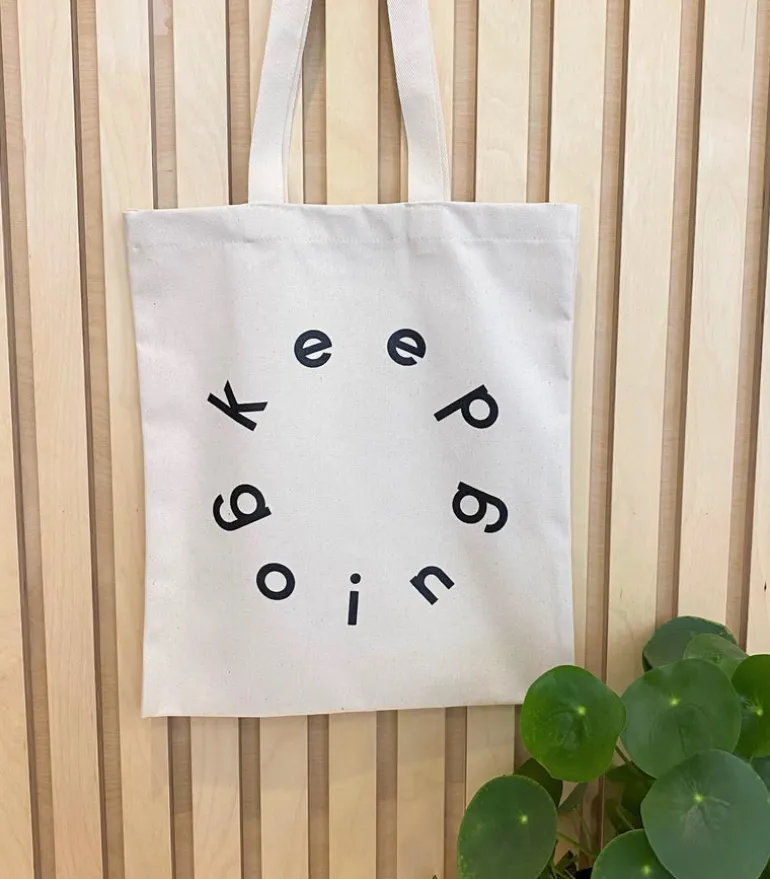 Alphabet Bags | Keep Going Tote Bag | Natural