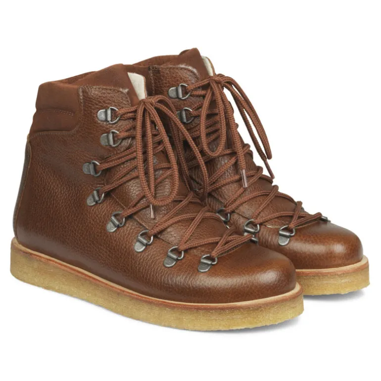 Angulus Women | Boots with Laces & Wool Lining | Brown