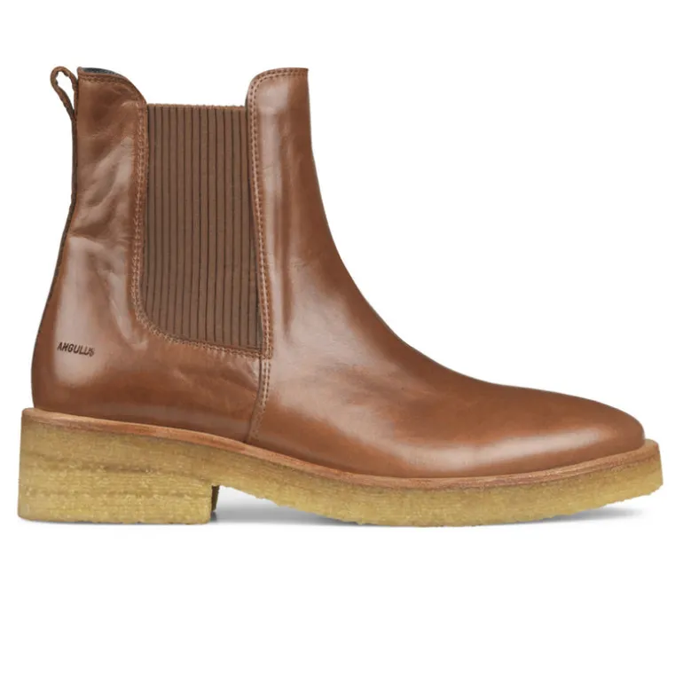 Angulus Women | Chelsea Boot Leather | Cognac Brown