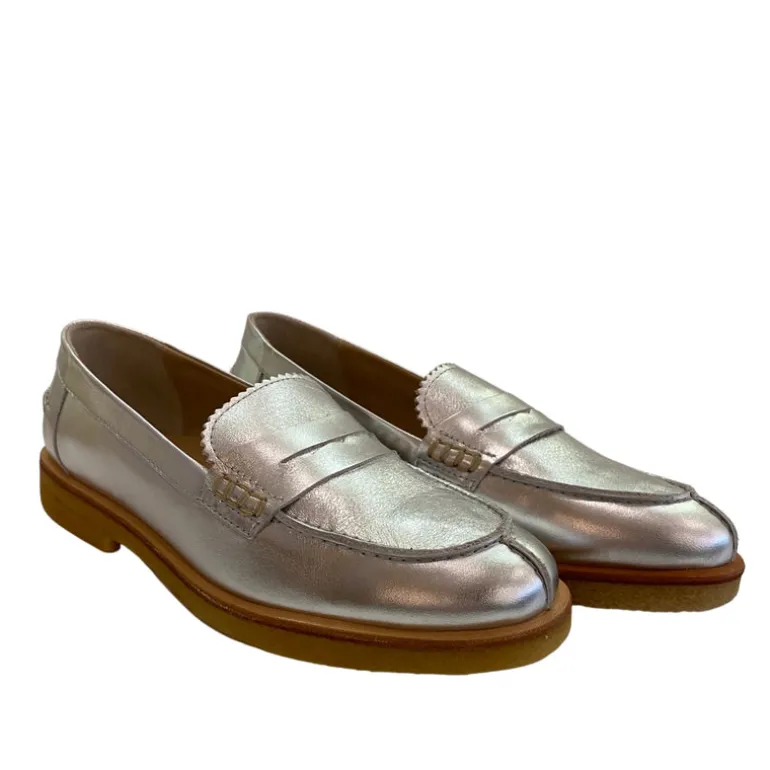 Angulus Women | Classic Loafers | Silver