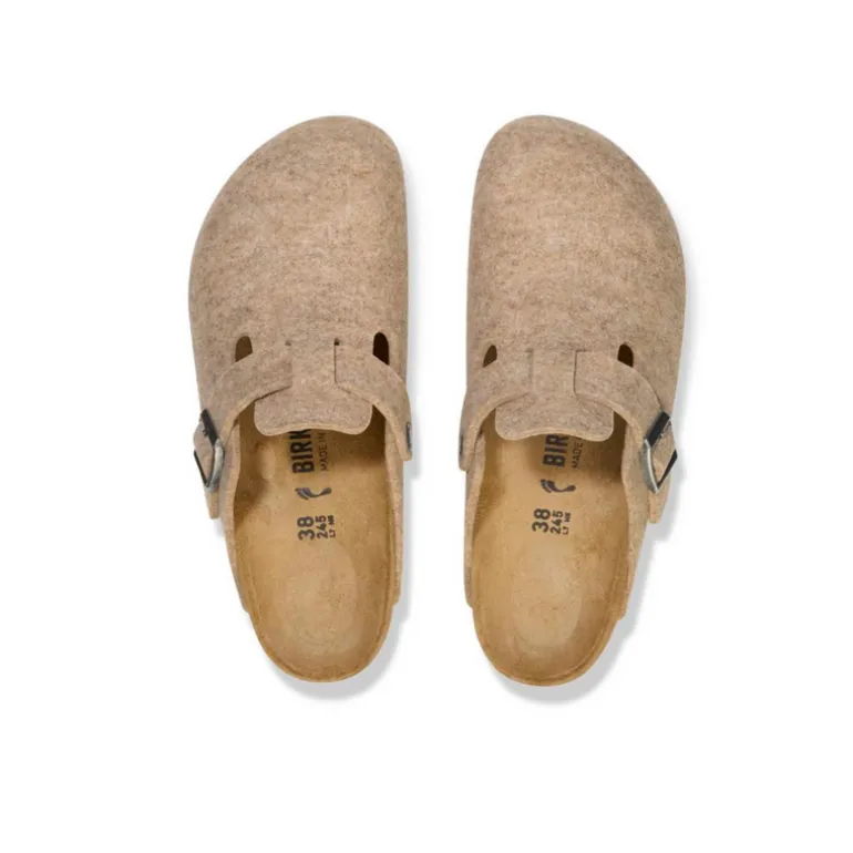 Birkenstock Women's Boston | Wool Felt | Sandcastle