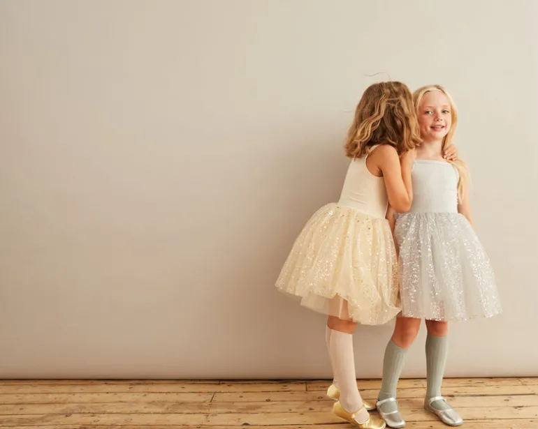 Bob & Blossom Dress | Gold Sparkle