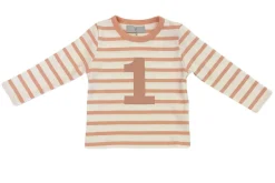 Bob & Blossom Number T-Shirts | Shrimp Pink & White T-shirt Striped