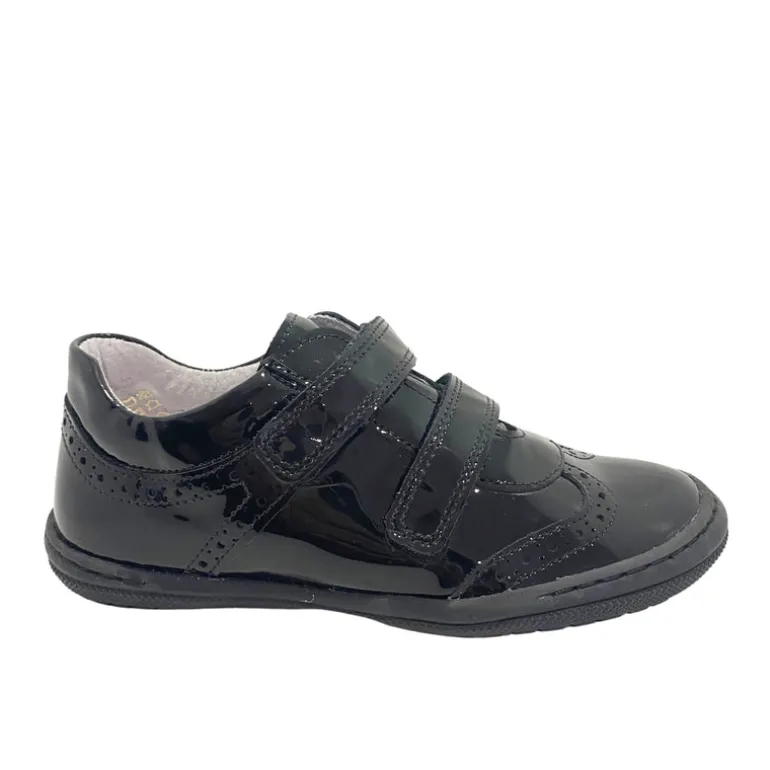 Bo-Bell School Shoes | Velcro Obiana | Black Patent