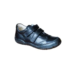 Bo-Bell School Shoes | Velcro Olivie | Black Leather