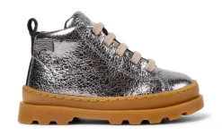 Camper Kids Boots | Lace Up Brutus | Silver