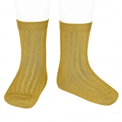 Condor Short Socks | Ribbed | Mustard