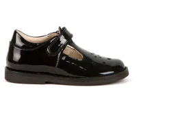 Froddo Evia T-Bar | School Shoes | Black Patent