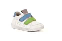 Froddo Rosario Velcro | Leather Trainer | White, Green & Blue