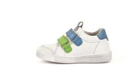 Froddo Rosario Velcro | Leather Trainer | White, Green & Blue