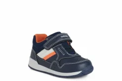 Geox Baby Trainers | Rishon | Navy Fluo Orange
