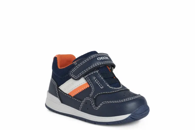 Geox Baby Trainers | Rishon | Navy Fluo Orange