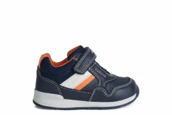 Geox Baby Trainers | Rishon | Navy Fluo Orange
