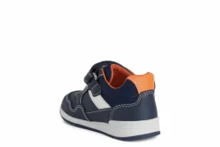 Geox Baby Trainers | Rishon | Navy Fluo Orange