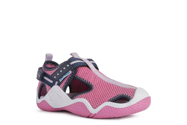 Geox Kids Sandals | Wader Waterproof | Navy & Pink