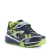 Geox Kids Trainers | Bayonyc | Navy & Lime Shark