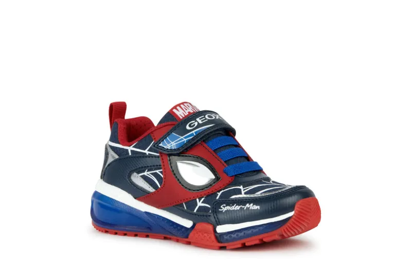 Geox Kids Trainers | Bayonyc Spiderman | Navy & Red