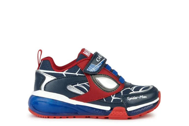 Geox Kids Trainers | Bayonyc Spiderman | Navy & Red