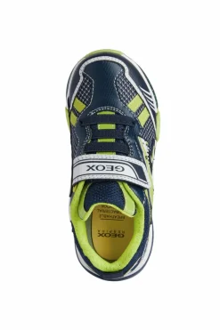 Geox Kids Trainers | Bayonyc | Navy & Lime Shark