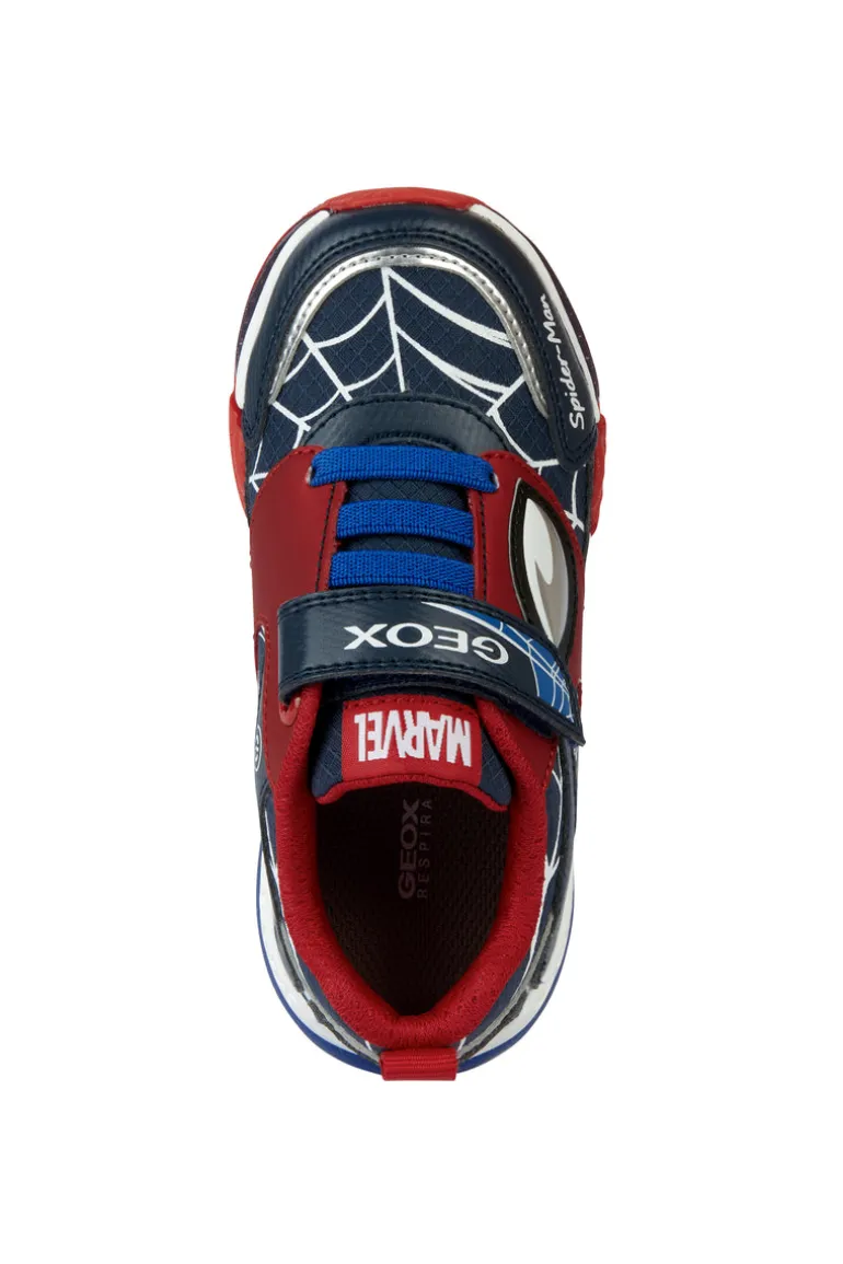 Geox Kids Trainers | Bayonyc Spiderman | Navy & Red