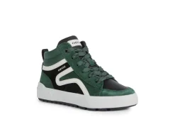 Geox Kids Trainers | Hi Top Weemble | Green & Black