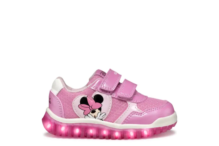 Geox Kids Trainers | Lightyloo | Dark Pink, Minnie Mouse