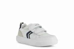 Geox Kids Trainers | Nettuno Velcro | White & Navy