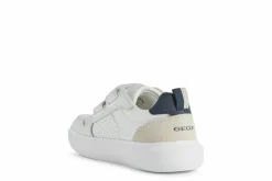 Geox Kids Trainers | Nettuno Velcro | White & Navy