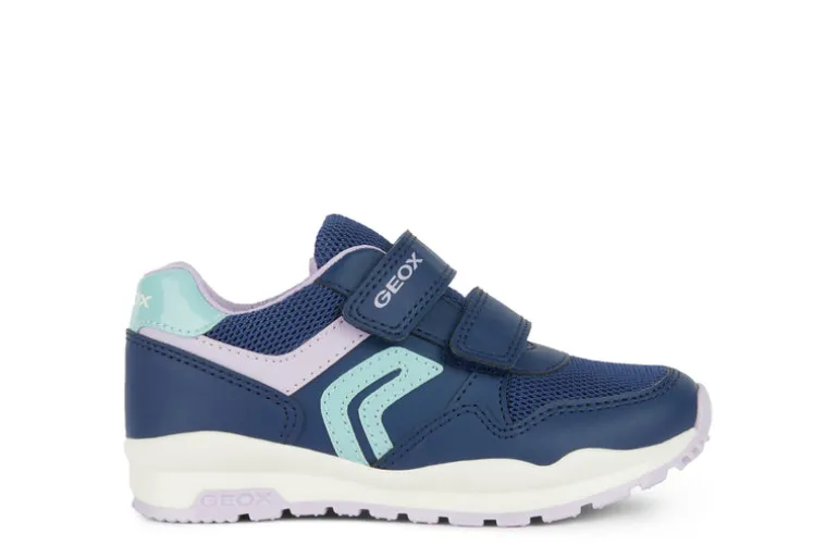 Geox Kids Trainers | Pavel | Navy & Lilac