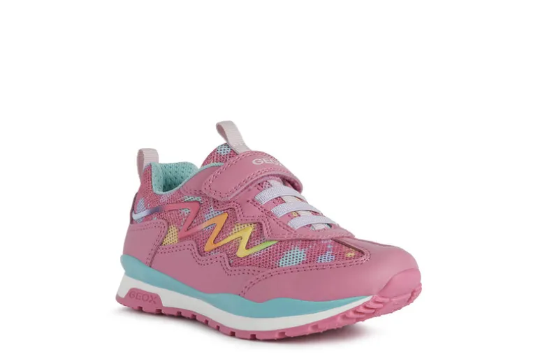 Geox Kids Trainers | Pavel | Fuchsia & Watersea