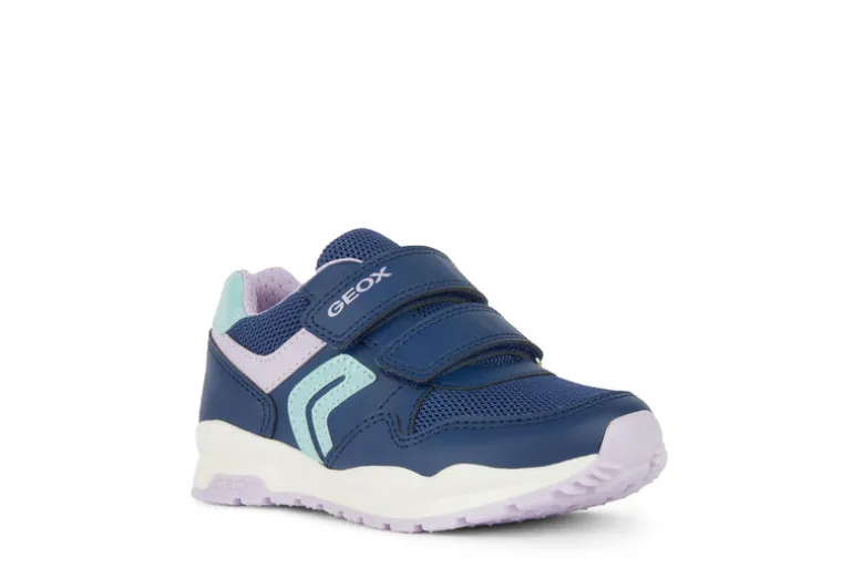 Geox Kids Trainers | Pavel | Navy & Lilac