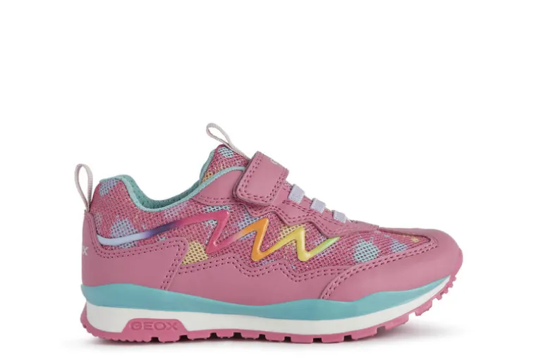 Geox Kids Trainers | Pavel | Fuchsia & Watersea