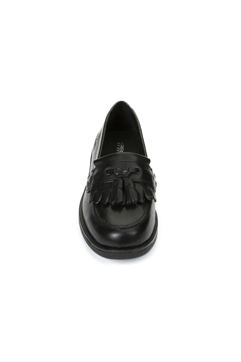 Geox School Shoes | Agata Loafer | Black Leather