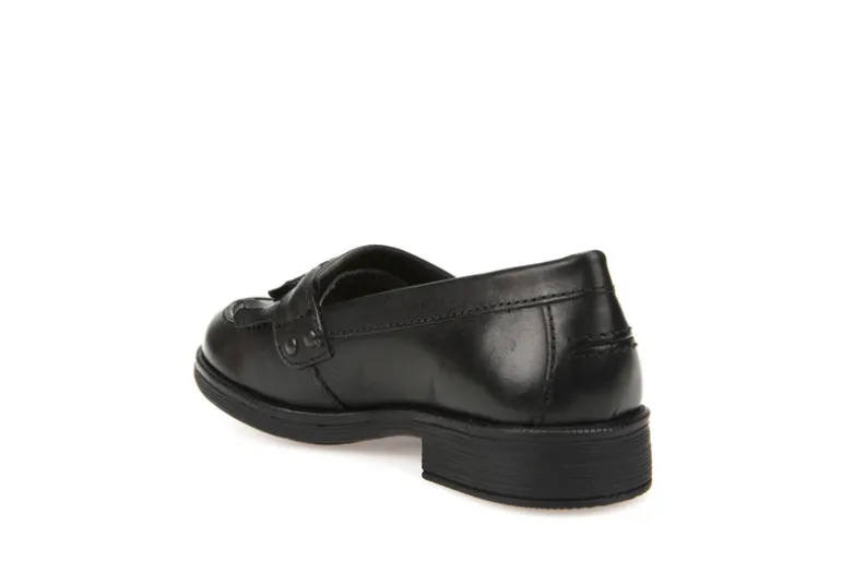 Geox School Shoes | Agata Loafer | Black Leather