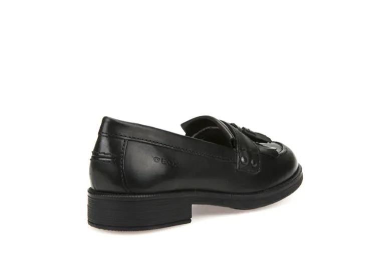 Geox School Shoes | Agata Loafer | Black Leather