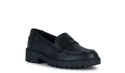 Geox School Shoes | Casey Loafer | Black Leather