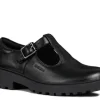 Geox School Shoes | Casey T-Bar | Black Leather