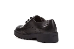 Geox School Shoes | Casey Brogue Lace Up | Black