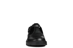 Geox School Shoes | Casey T-Bar | Black Leather