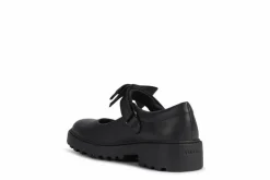 Geox School Shoes | Casey Bow Mary-Jane | Black Leather