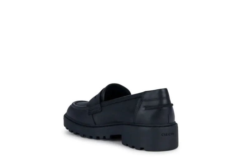 Geox School Shoes | Casey Loafer | Black Leather
