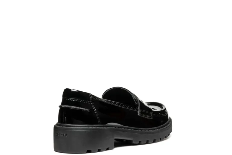 Geox School Shoes | Casey Loafer | Black Patent Leather