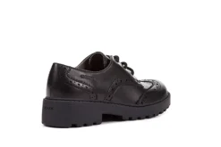 Geox School Shoes | Casey Brogue Lace Up | Black