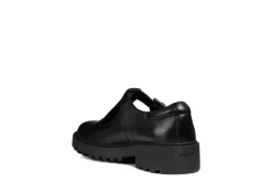 Geox School Shoes | Casey T-Bar | Black Leather