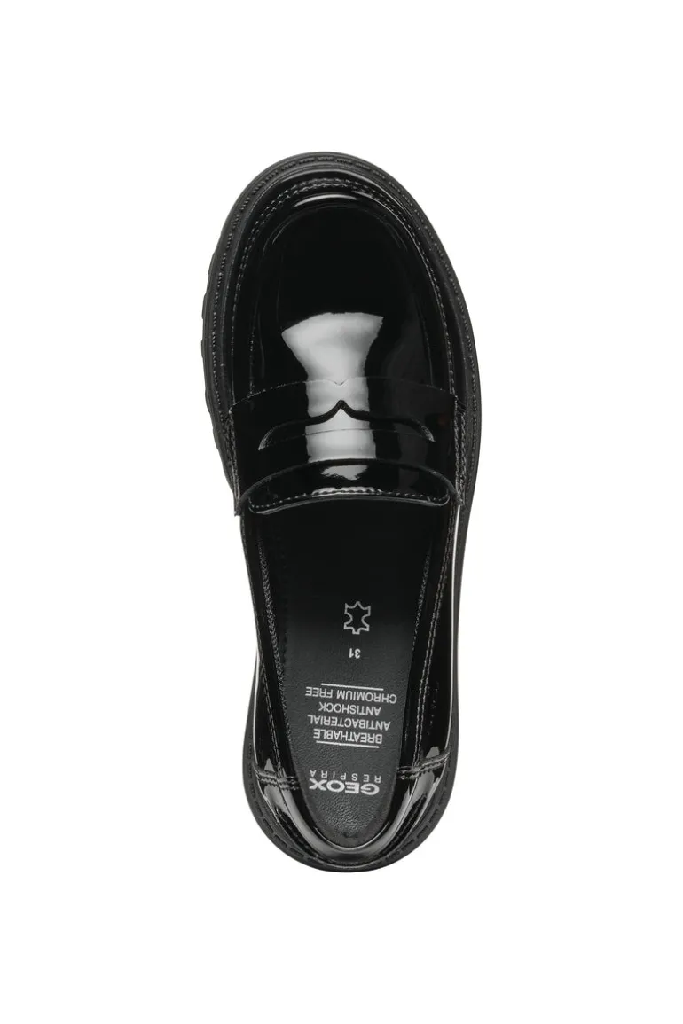 Geox School Shoes | Casey Loafer | Black Patent Leather