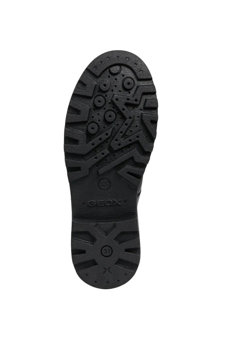 Geox School Shoes | Casey T-Bar | Black Leather