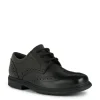 Geox School Shoes | Federico Brogue Lace Up | Black
