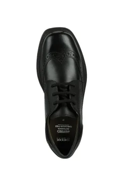 Geox School Shoes | Federico Brogue Lace Up | Black